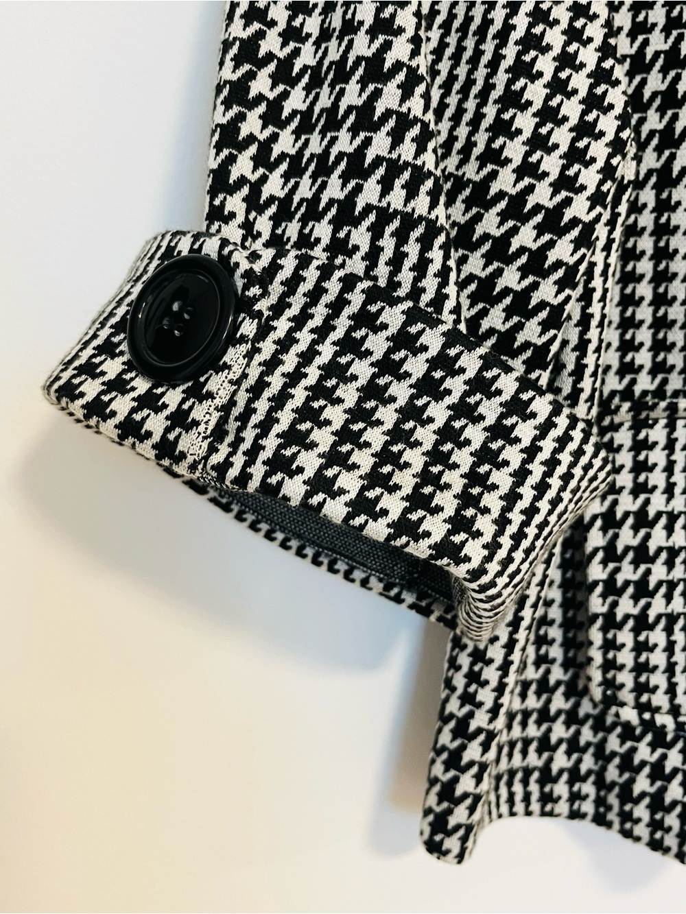 Y2K Vintage Jessica Houndstooth Plaid Cropped Jacket Size 12 Made in Canada - Picture 7 of 13